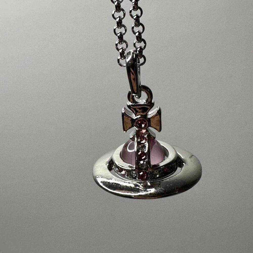 Vivienne Westwood Pink Cross Pendant B 84 C - Picture 2 of 6